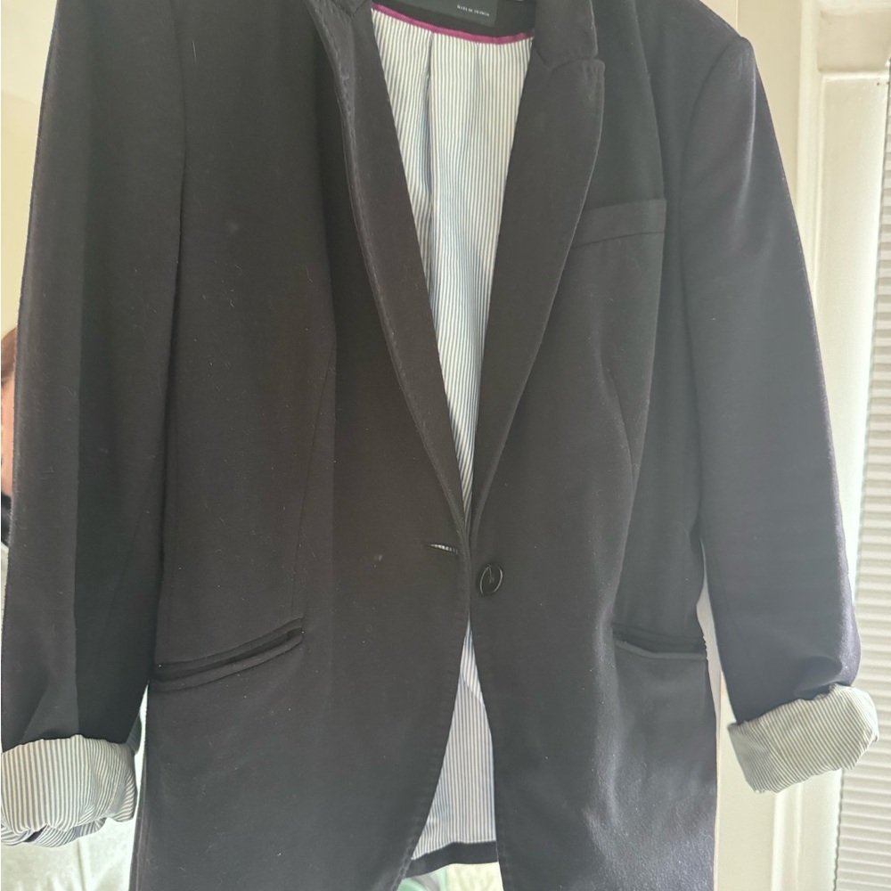 Navy Single-Button Blazer